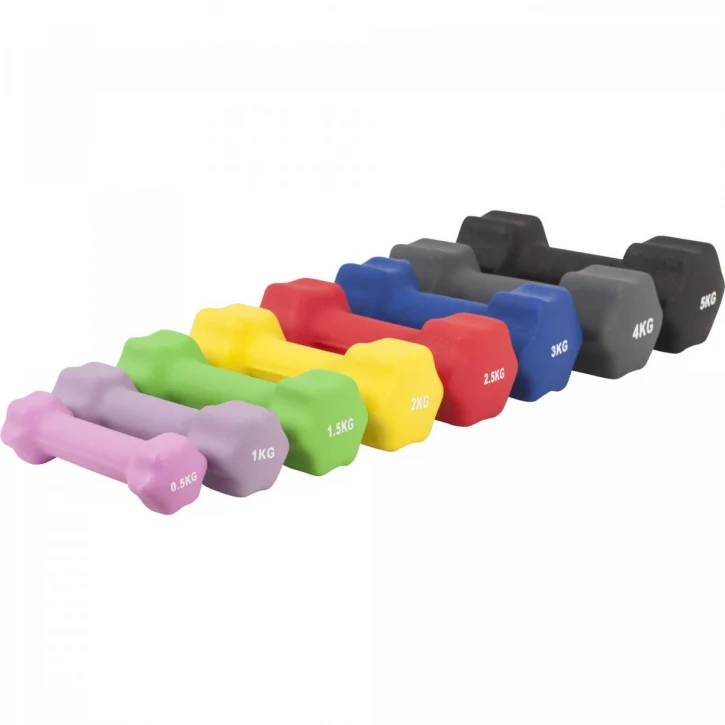 Aerobic hexagon-käsipainosetti 1–10 kg neopreenipinnoitteella - Image 2