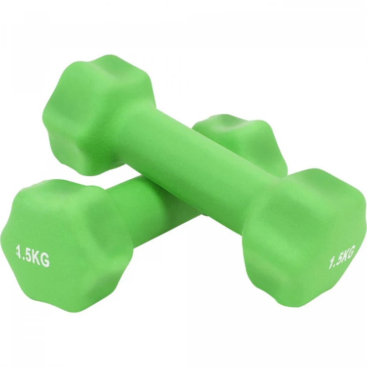 Aerobic hexagon-käsipainosetti 1–10 kg neopreenipinnoitteella - Image 5