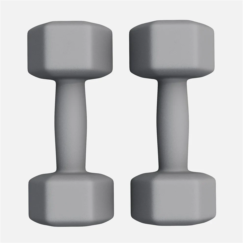 Neopreenikäsipainot 4 kg, 2 kpl, harmaa - Image 2