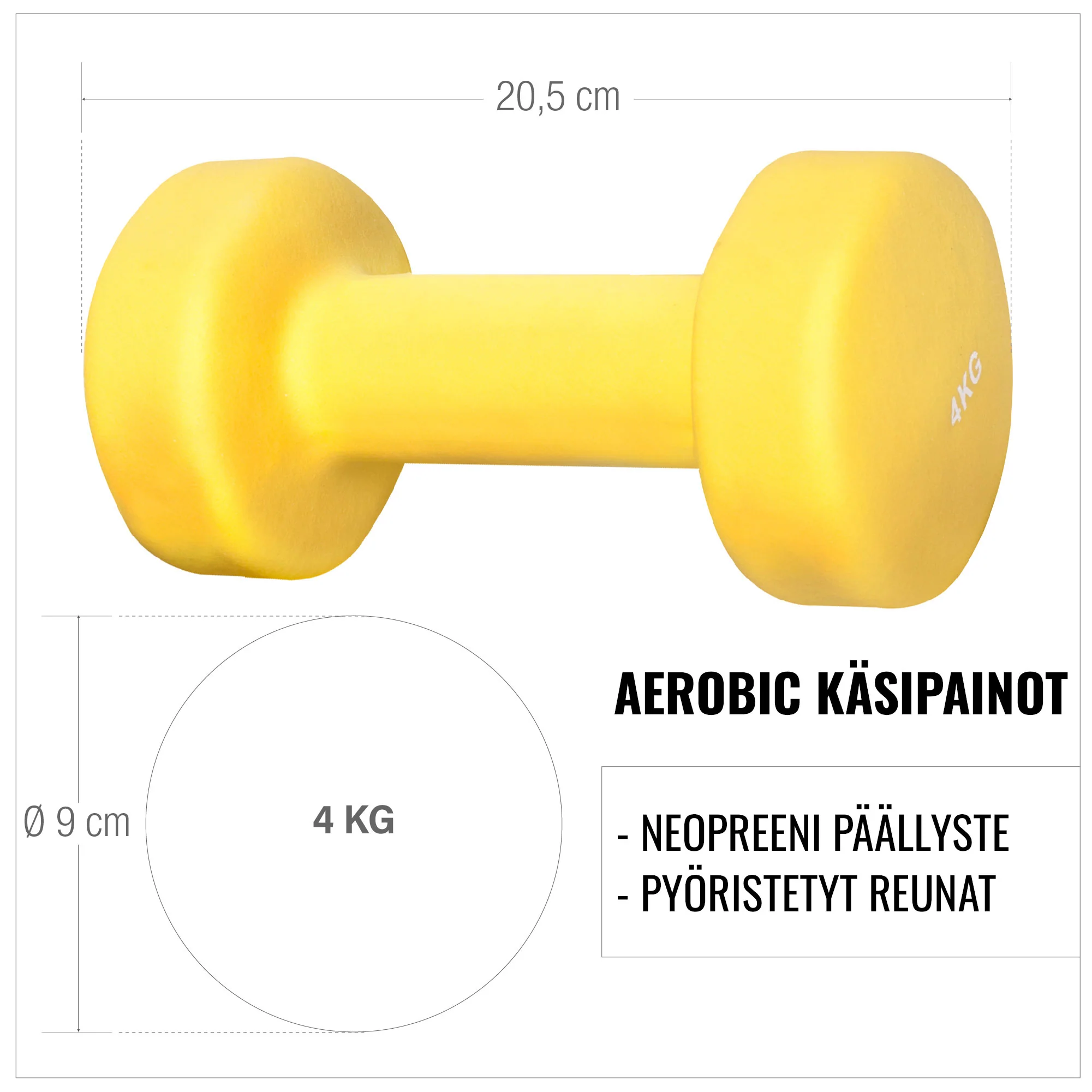 Vinyylikäsipainot valurautaytimellä 2 kpl - Image 13