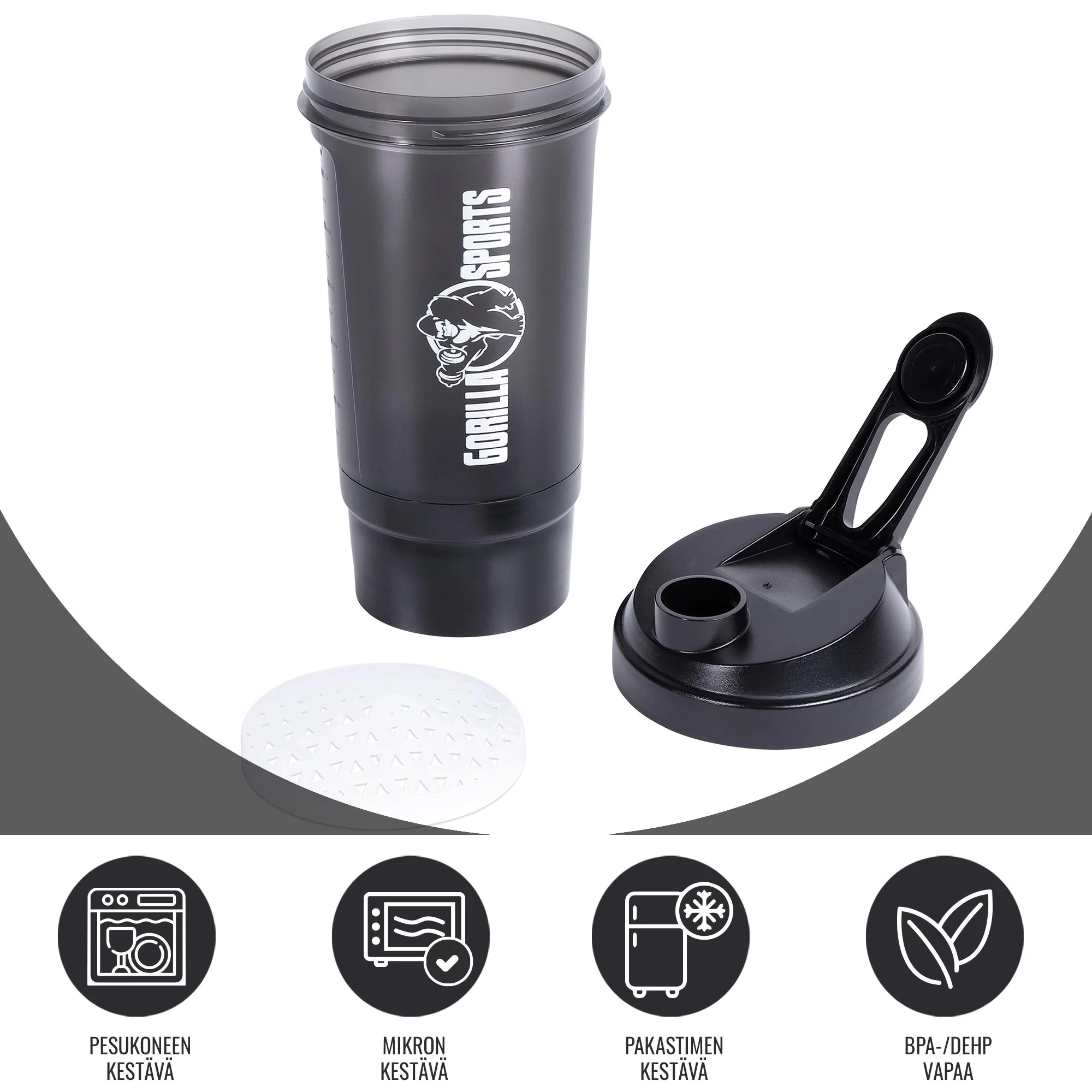 Shaker jauhelokerolla 500 ml - Image 17