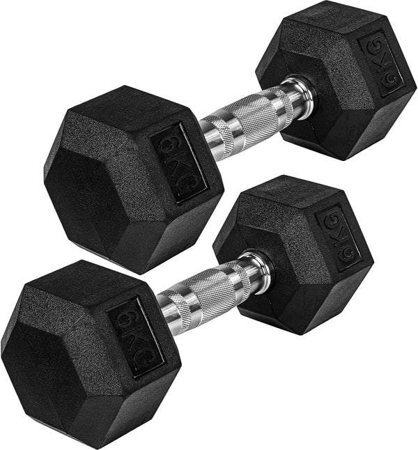 Hexagon-käsipainopari 4–60 kg kumipinnoitteella - Image 11