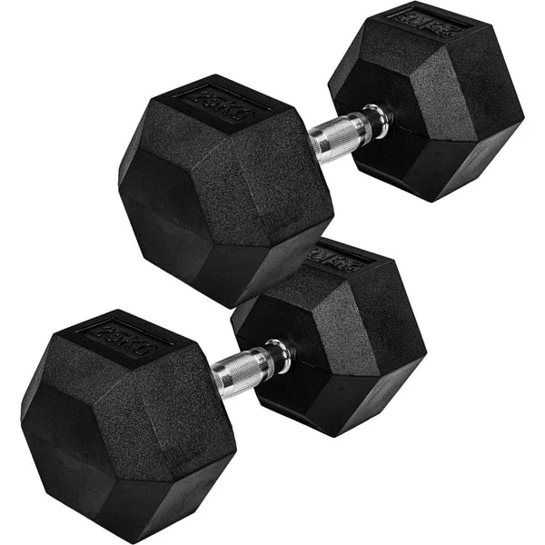 Hexagon-käsipainopari 4–60 kg kumipinnoitteella - Image 3