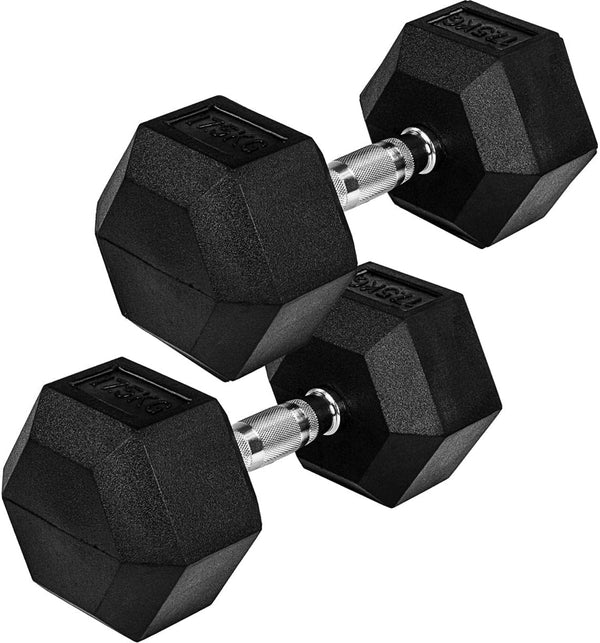 Hexagon-käsipainopari 4–60 kg kumipinnoitteella - Image 4