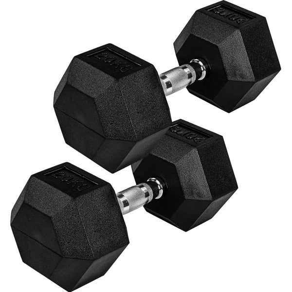 Hexagon-käsipainopari 4–60 kg kumipinnoitteella - Image 6