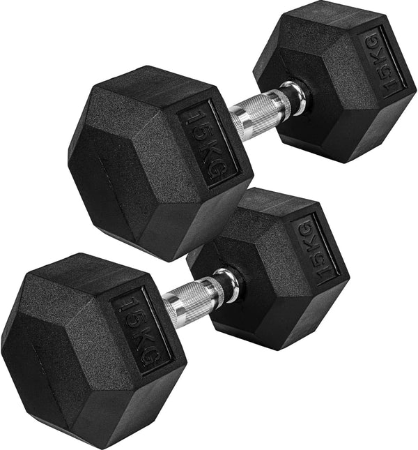 Hexagon-käsipainopari 4–60 kg kumipinnoitteella - Image 7