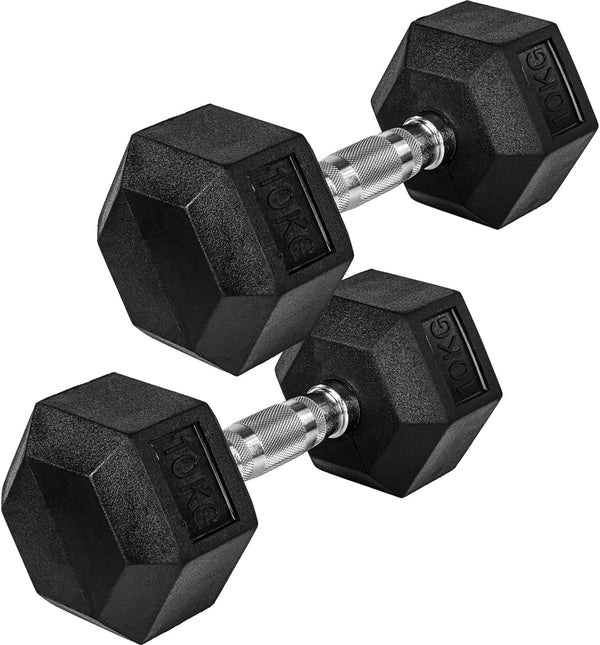 Hexagon-käsipainopari 4–60 kg kumipinnoitteella - Image 9