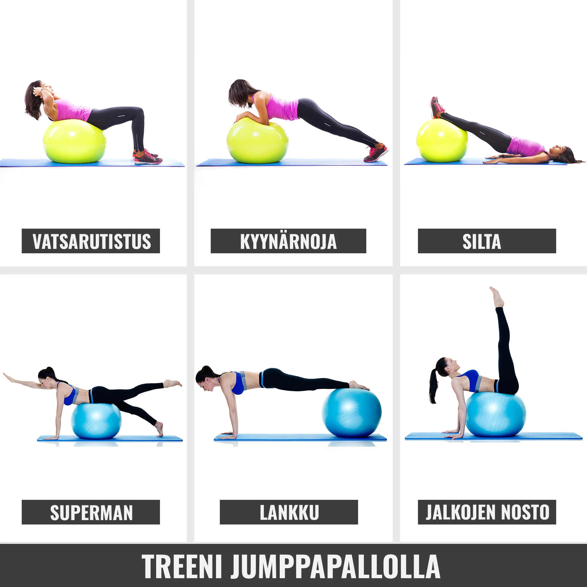 Jumppapallo 55 cm pumpulla - Image 30