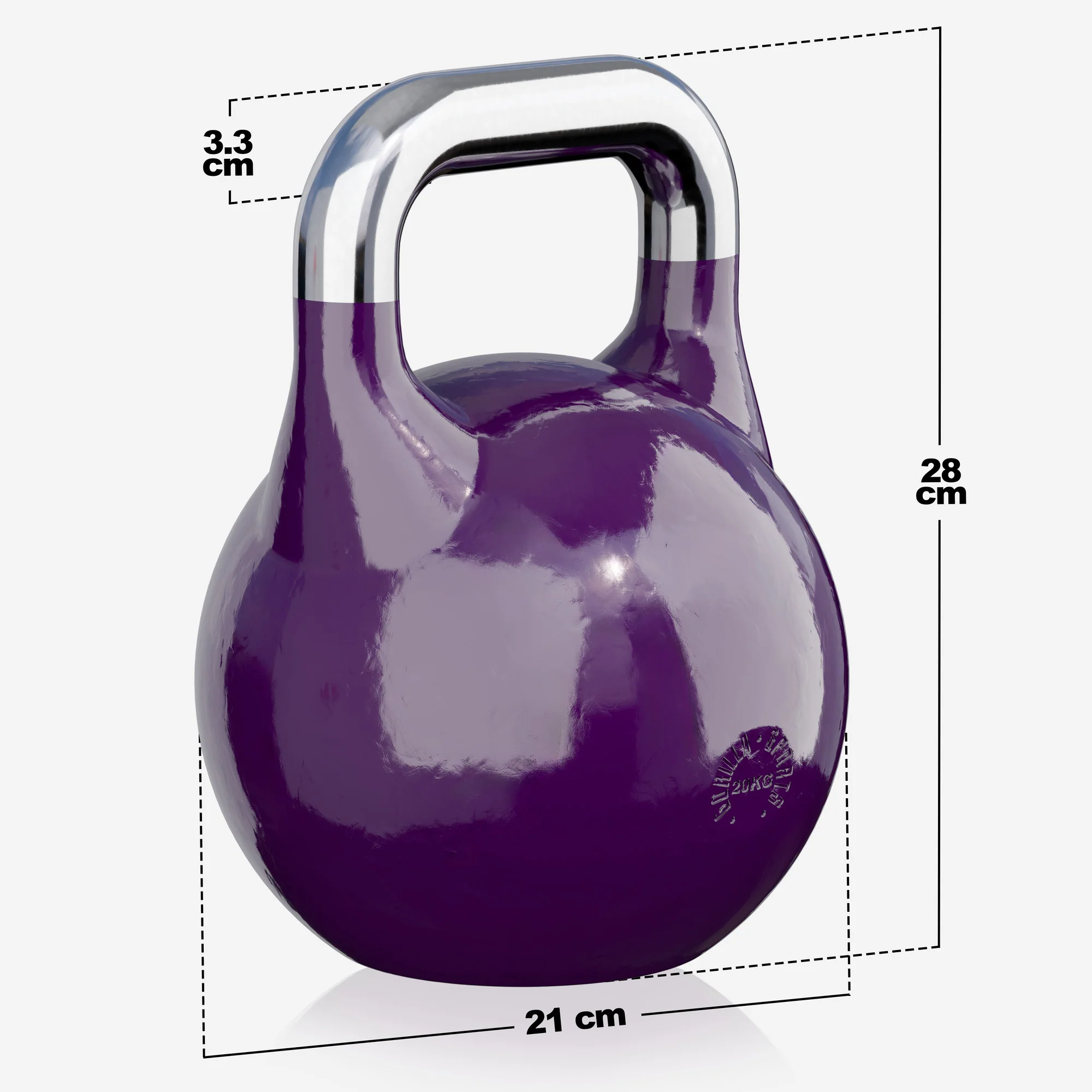Kisakahvakuula 20 kg, violetti, valettu teräs - Image 5