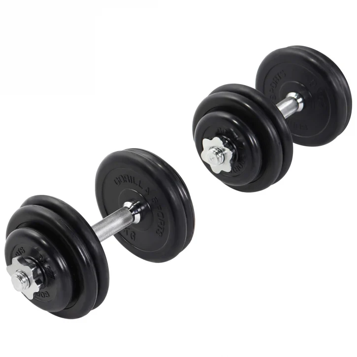 Kumipinnoitettu käsipainosetti 30 kg