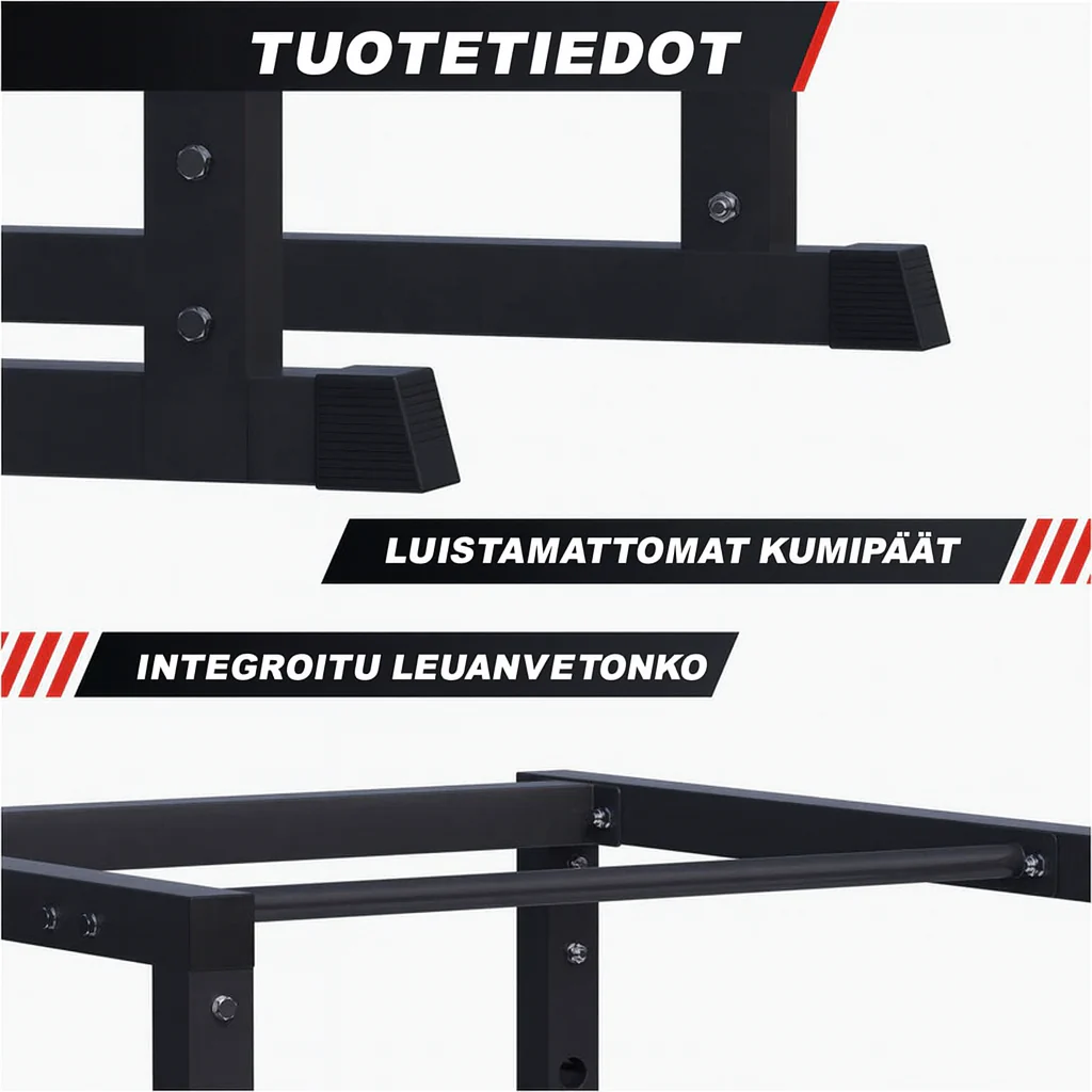 Kyykkyhäkki / Power Rack 200 kg, musta - Image 5