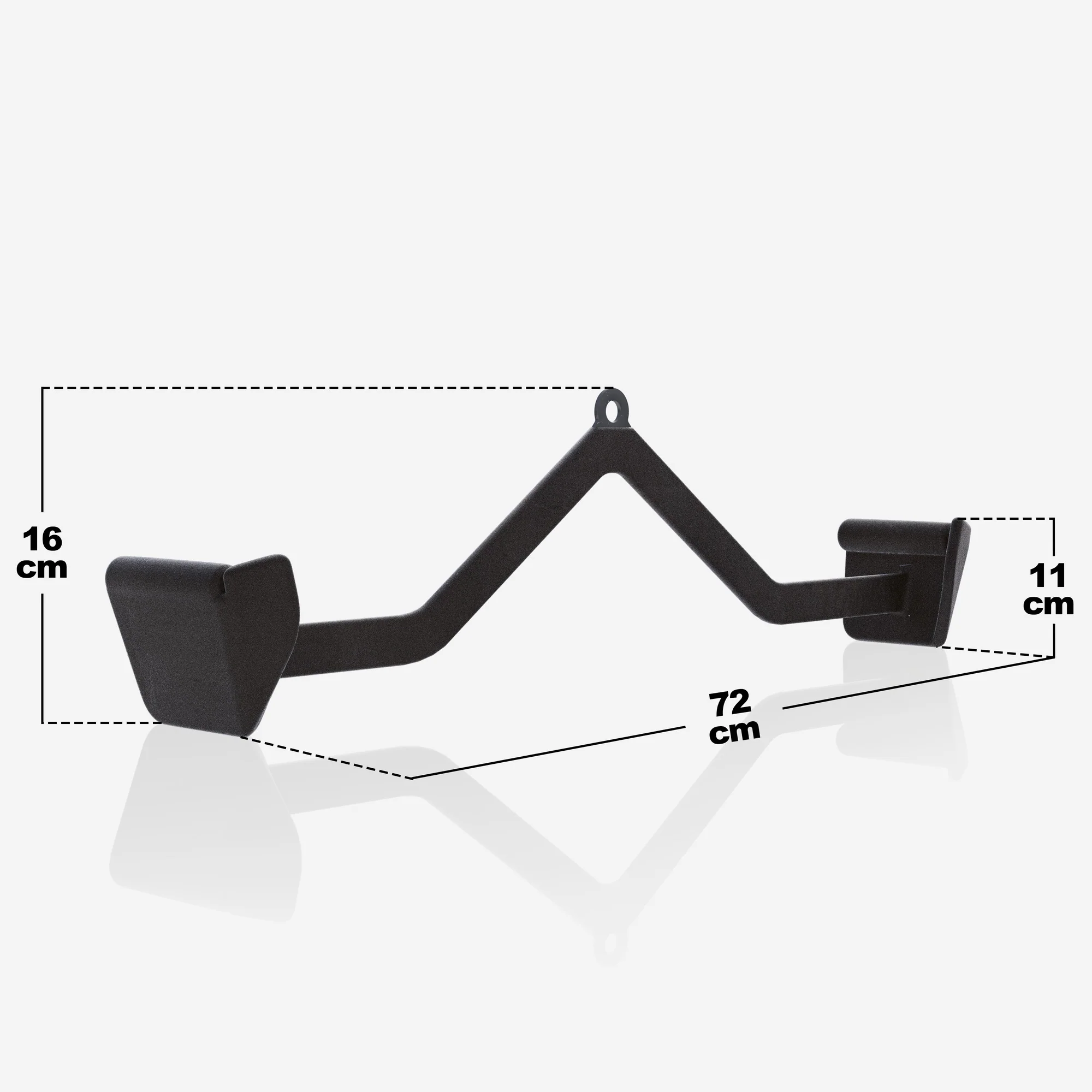 Leveä ylätaljatanko kumipinnoitteella 72 cm - Image 2