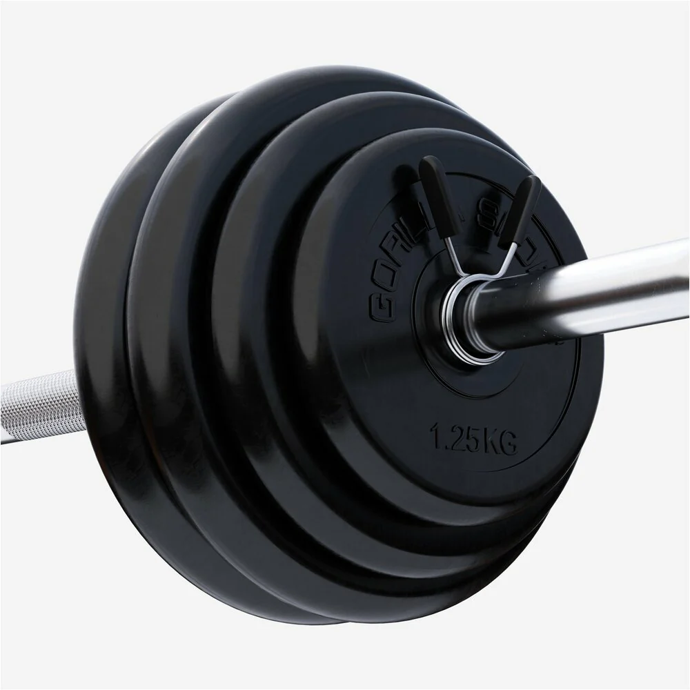 Kumiset levypainot 30 mm, 2 x 1,25 kg + 2 x 2,5 kg + 4 x 5 kg - Image 2