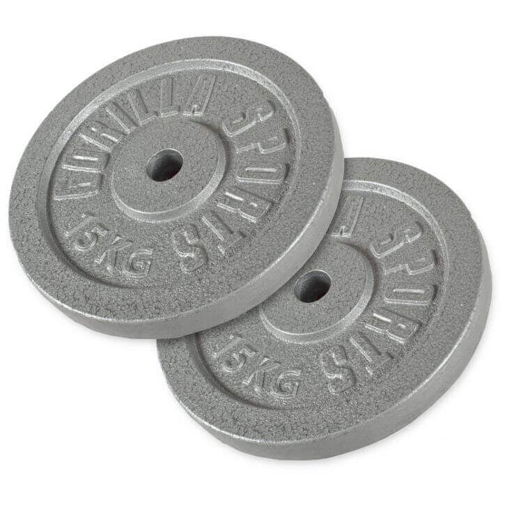Valurautaiset levypainot 2 x 15 kg 30 mm - Image 2
