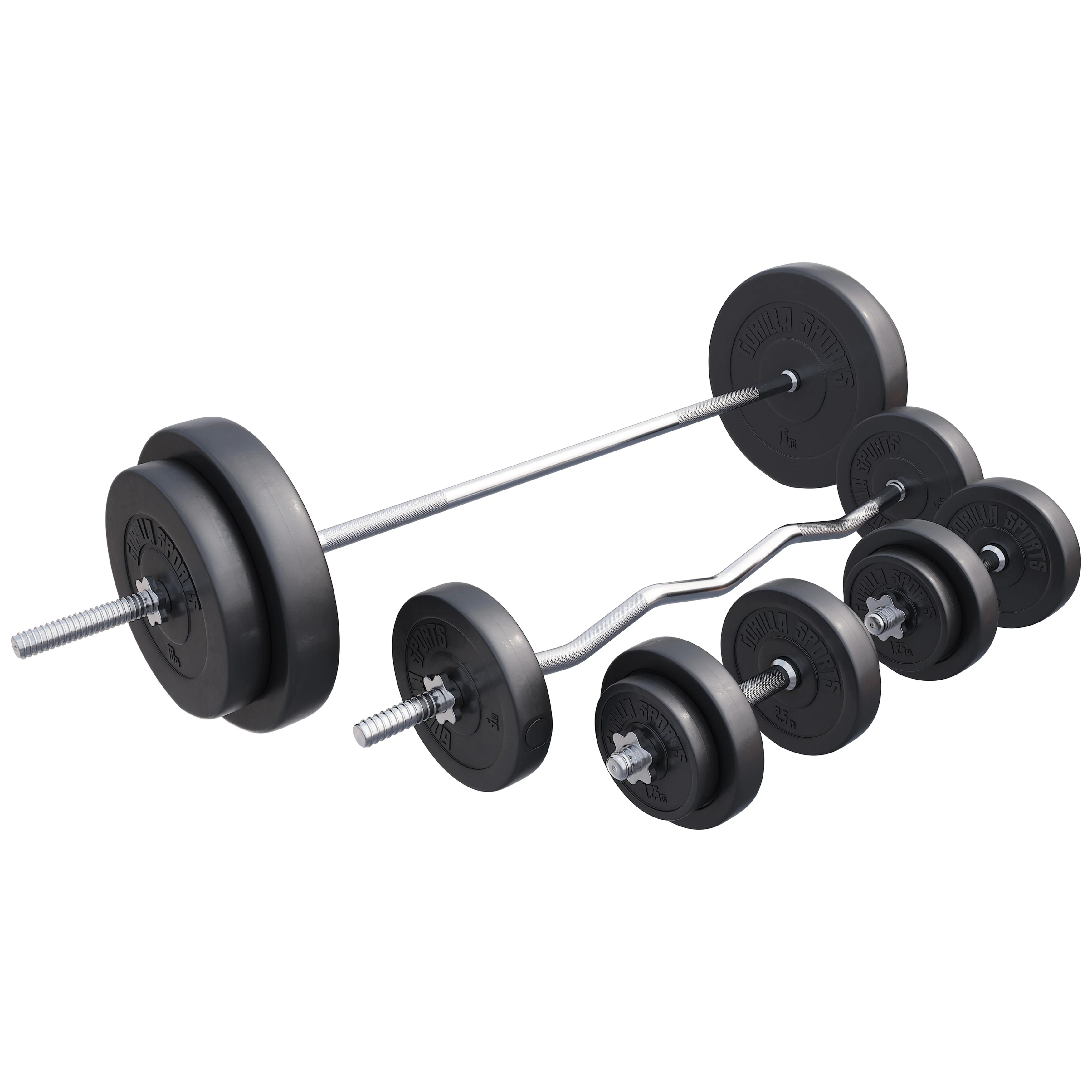 Vinyylinen levytankosarja 100 kg suoralla ja EZ-tangolla