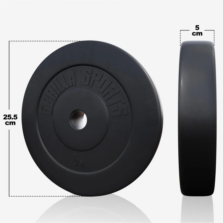 Vinyylinen levytankosarja 100 kg tangolla ja käsipainoilla - Image 5