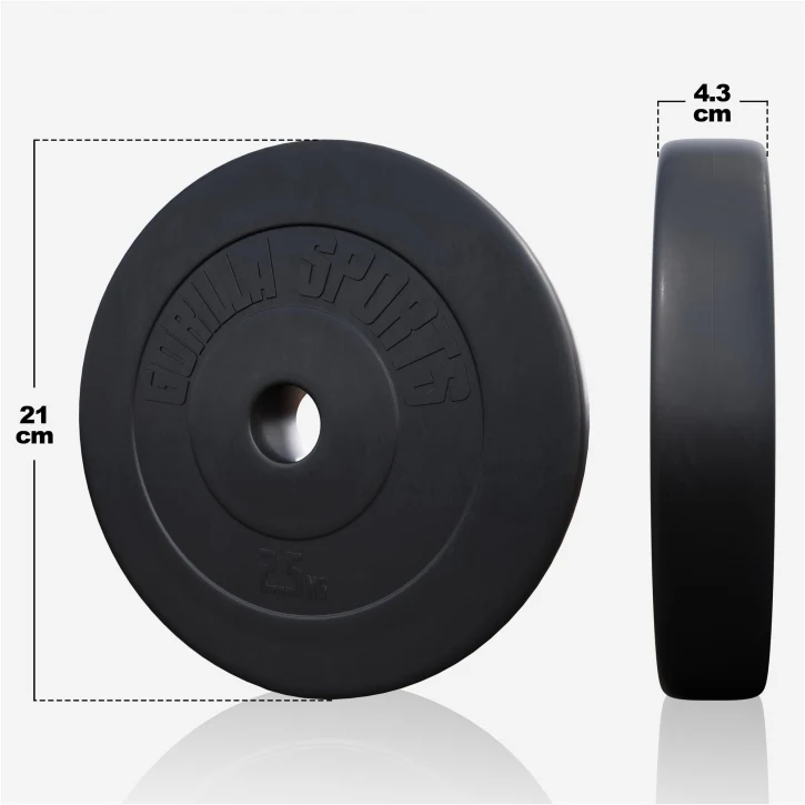 Vinyylinen levytankosarja 130 kg tangolla ja käsipainoilla - Image 7