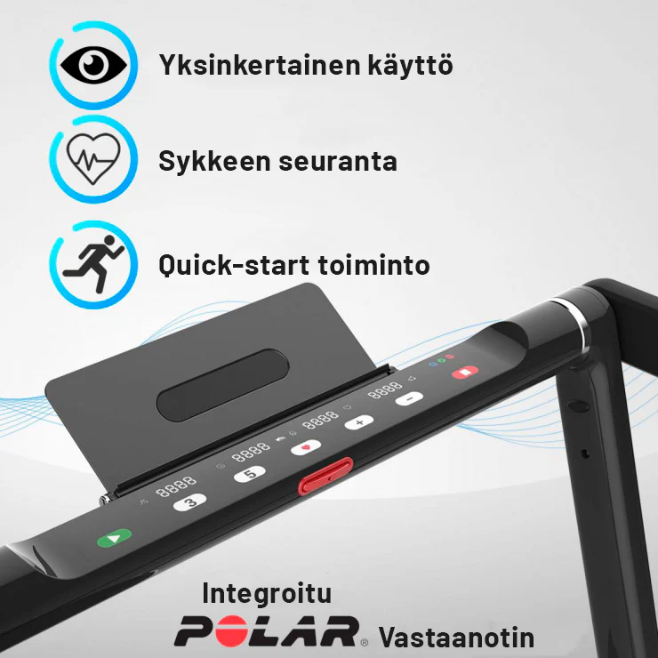 M8 kokoontaitettava juoksumatto, punainen - Image 11