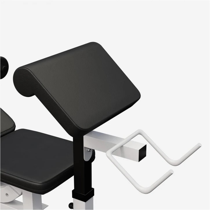 Säädettävä painonnostopenkki + 100 kg levytankosetti, valkoinen - Image 10