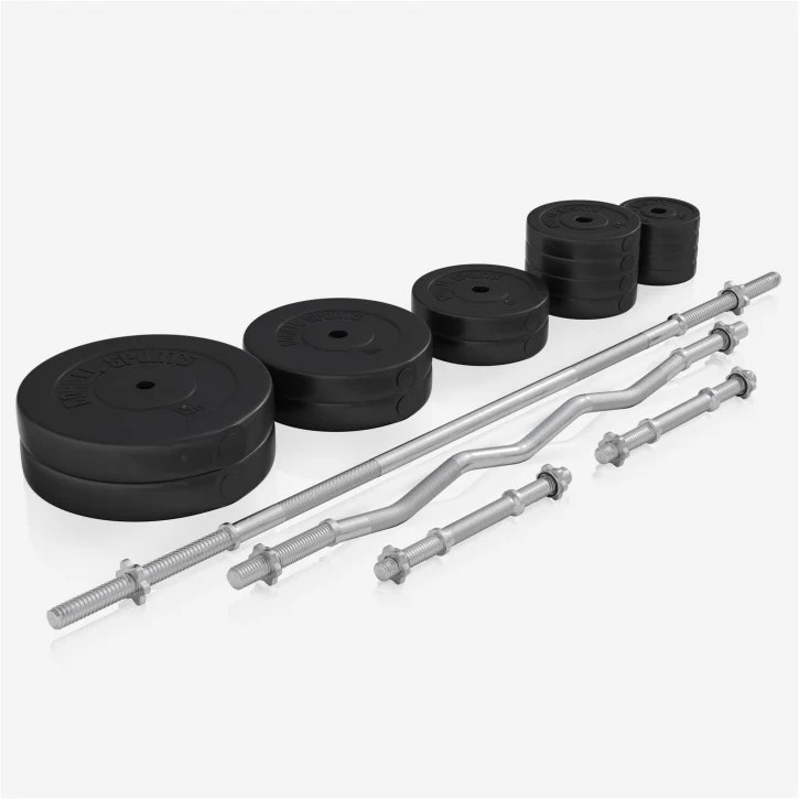 Säädettävä painonnostopenkki + 100 kg levytankosetti, valkoinen - Image 7