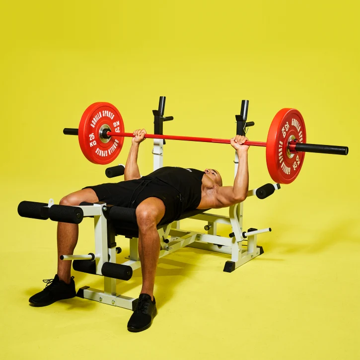 Olympia-levytanko 220 cm 20 kg punainen/musta - Image 10