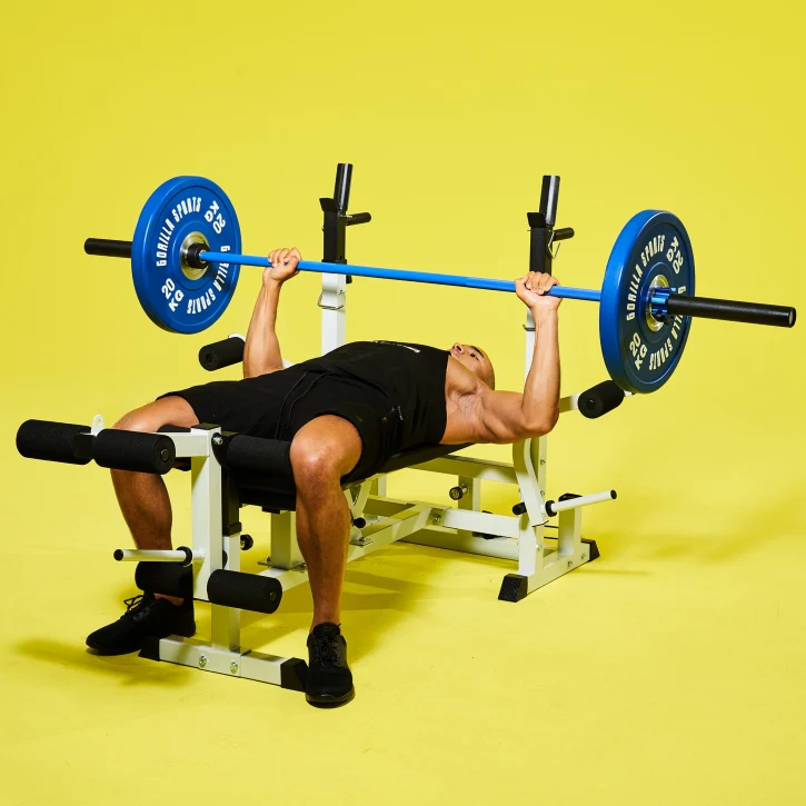 Olympia-levytanko 220 cm 20 kg sininen/musta - Image 9
