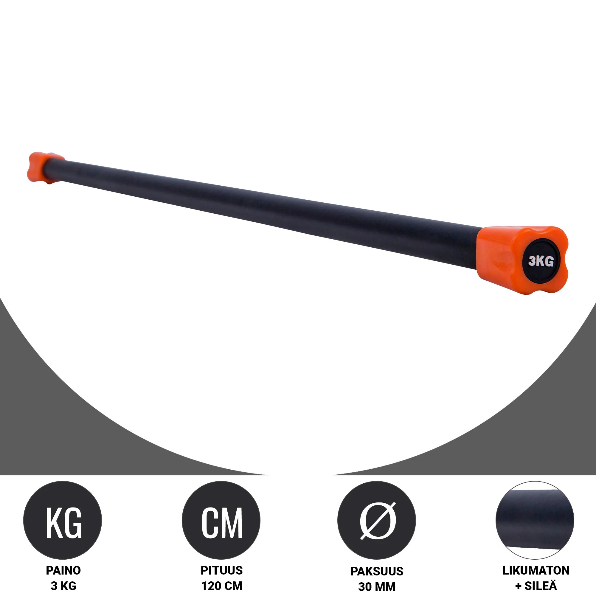 Aerobic Bar 1–10 kg – kiinteäpainoinen ryhmätreenitanko - Image 35