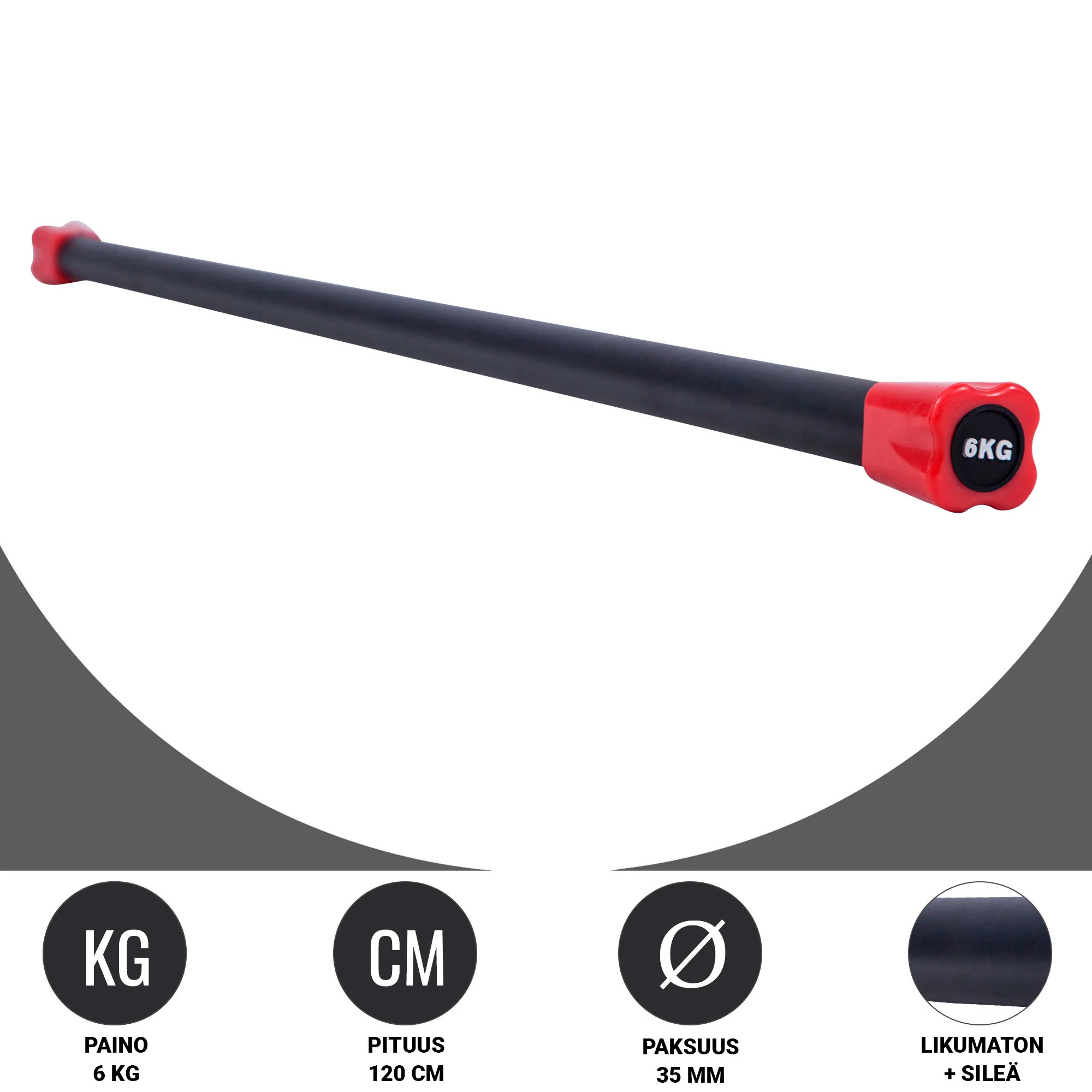 Aerobic Bar 1–10 kg – kiinteäpainoinen ryhmätreenitanko - Image 37