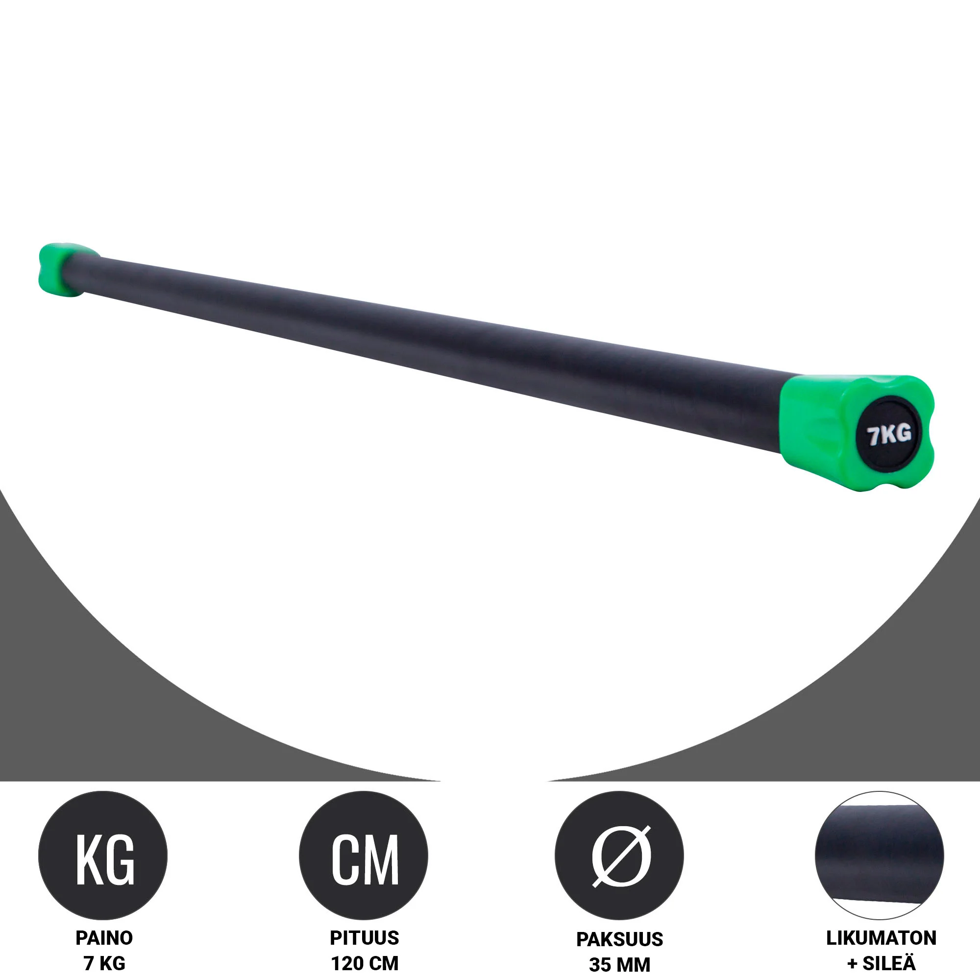 Aerobic Bar 1–10 kg – kiinteäpainoinen ryhmätreenitanko - Image 38
