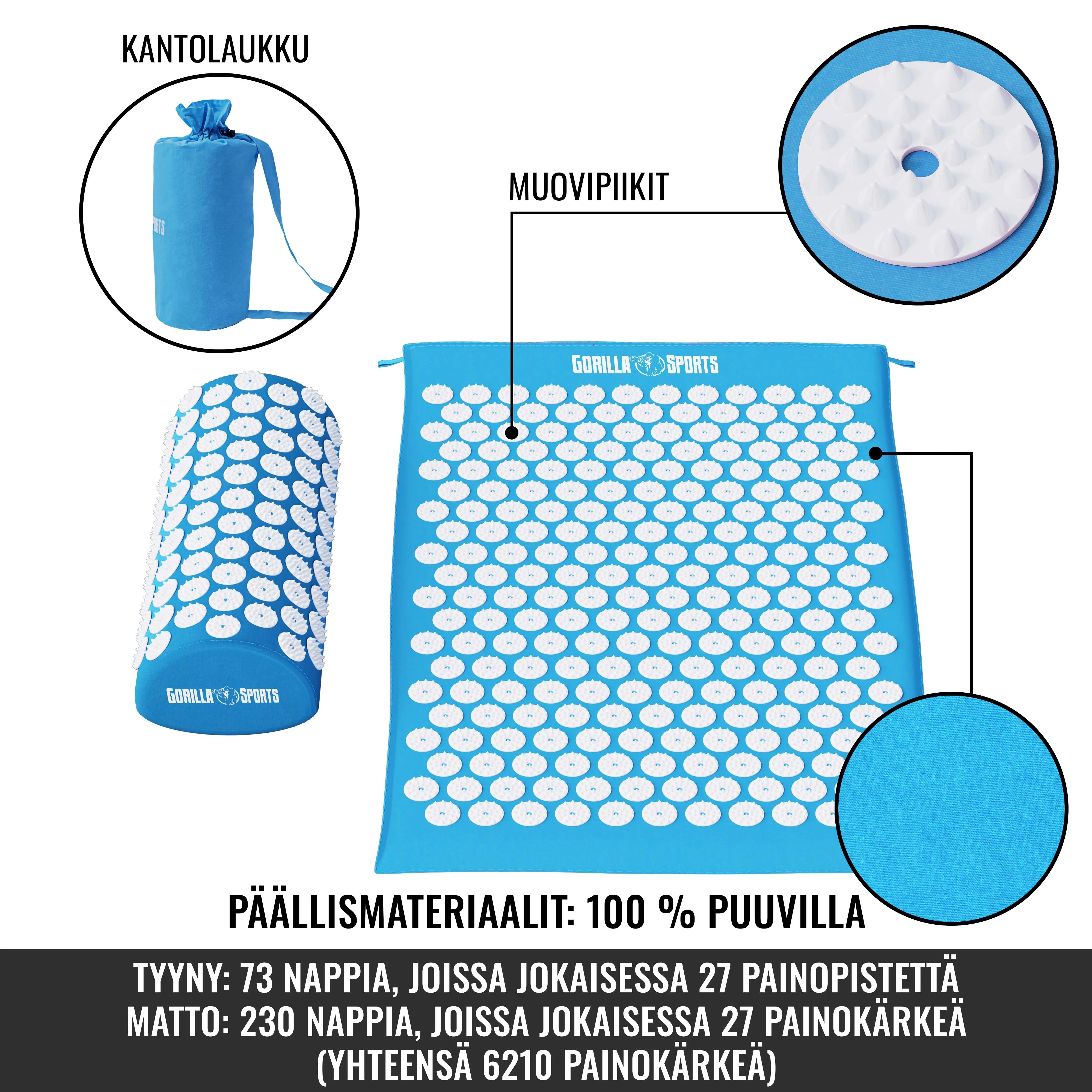 Piikkimatto ja tyyny kantolaukulla - Image 13