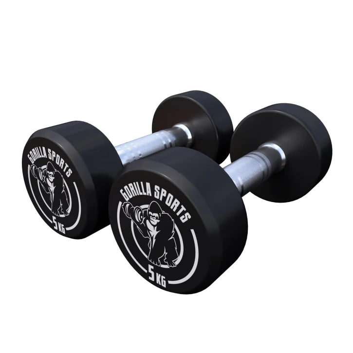 Pro kiinteä käsipainopari, kumipinnoitettu, 2,5–15 kg - Image 4