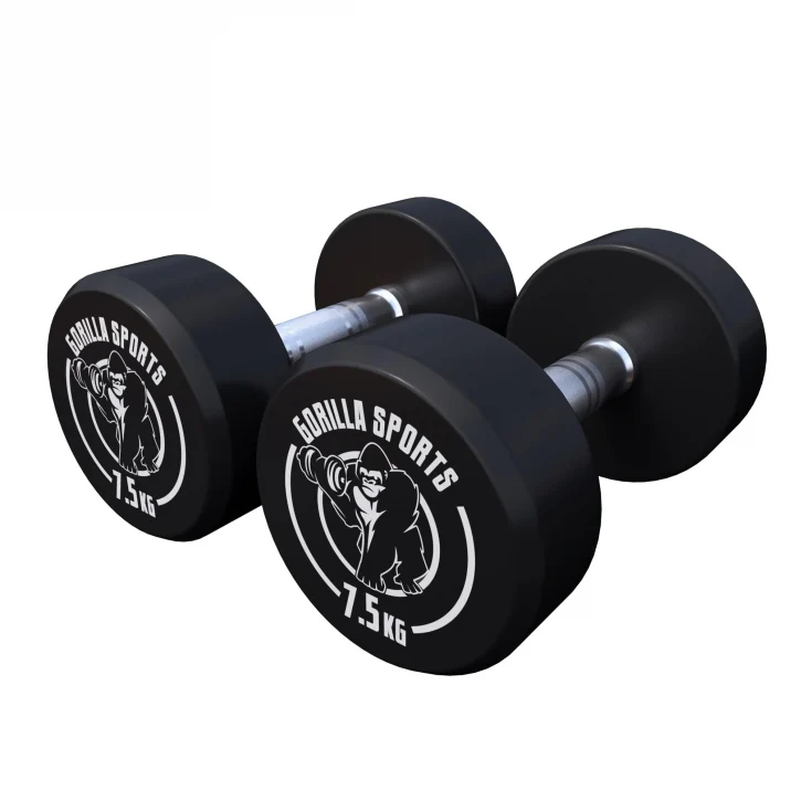 Pro kiinteä käsipainopari, kumipinnoitettu, 2,5–15 kg - Image 7