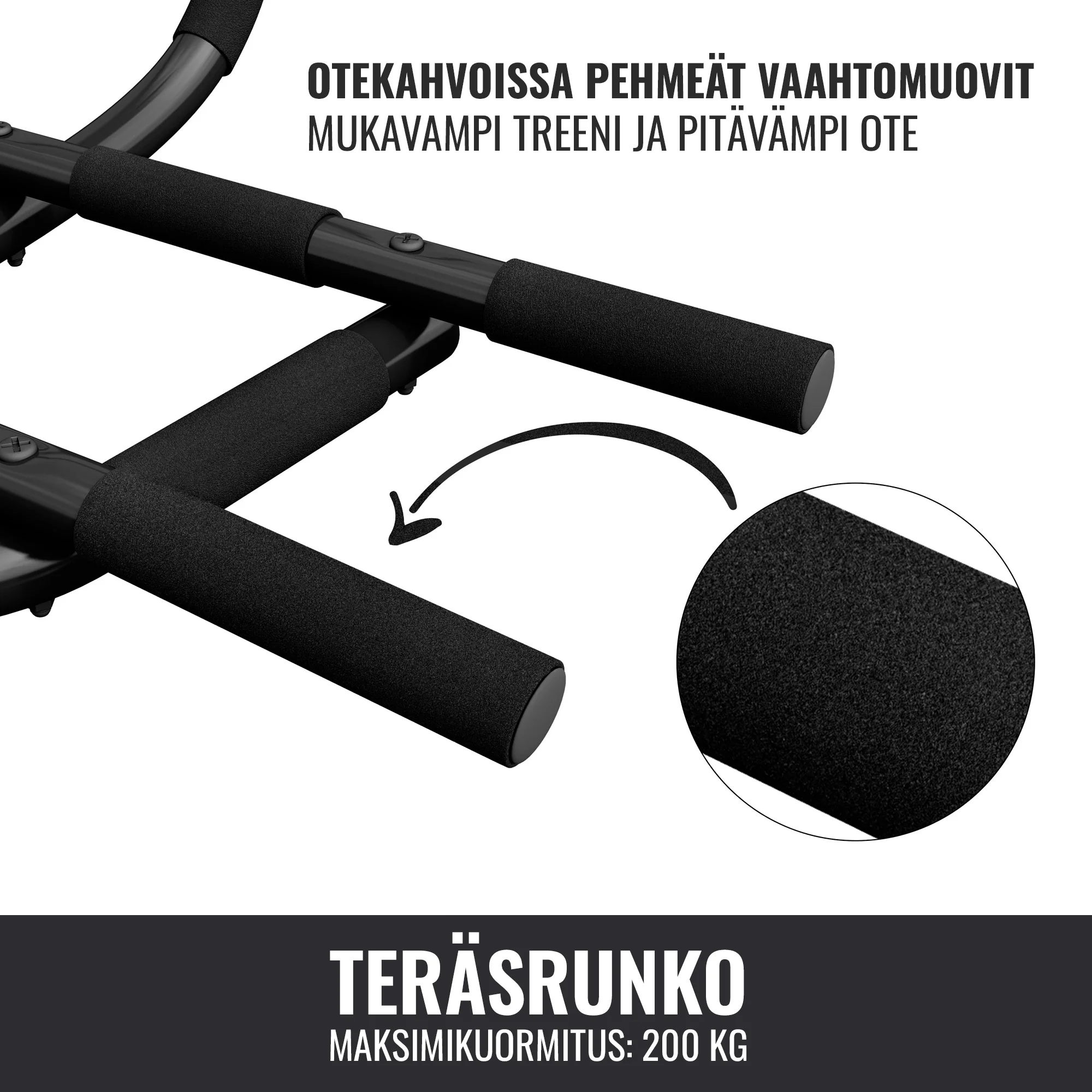 5-In-1 leuanvetotanko oveen pehmustetuilla kahvoilla - Image 12