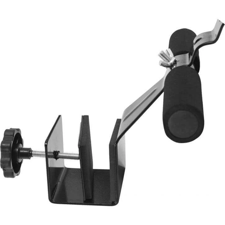 Sit-up-teline oveen pehmustetuilla jalkatuilla