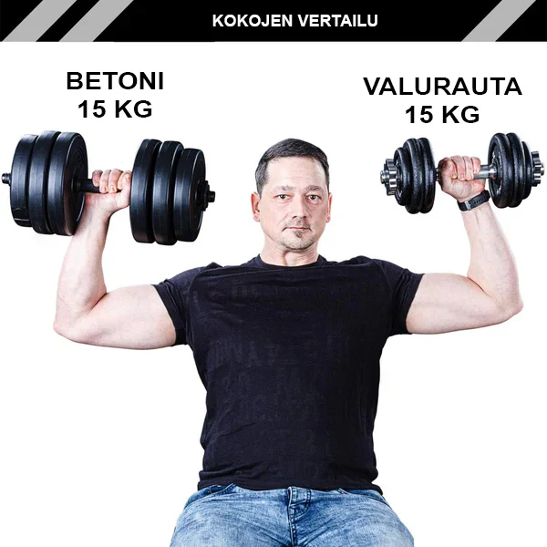 Säädettävä valurautakäsipaino 10–30 kg, 30 mm - Image 5