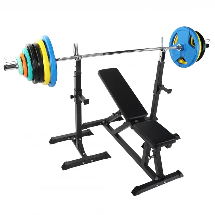 Vinopenkki ja kyykkytelineet 150 kg levytankosarjalla - Image 2