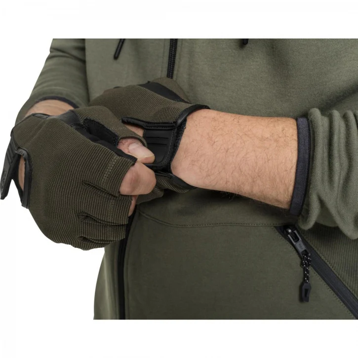 Treenihanskat S–XL, kangas/nahka, khaki - Image 10