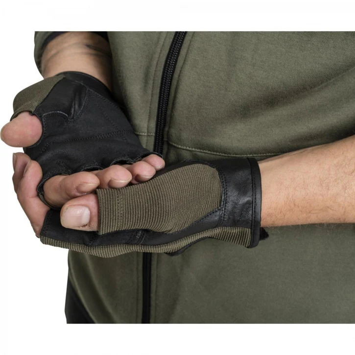 Treenihanskat S–XL, kangas/nahka, khaki - Image 11