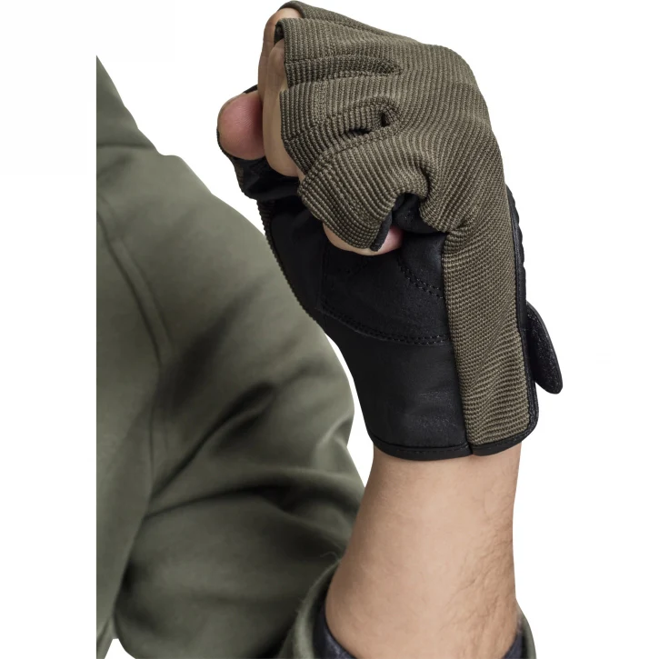 Treenihanskat S–XL, kangas/nahka, khaki - Image 2