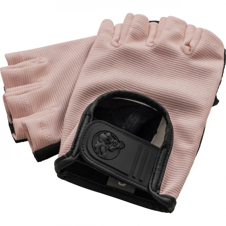Treenihanskat S–XL, kangas/nahka, roosa - Image 2