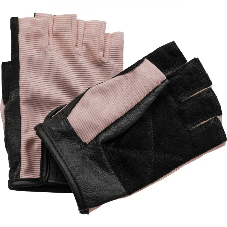 Treenihanskat S–XL, kangas/nahka, roosa - Image 3
