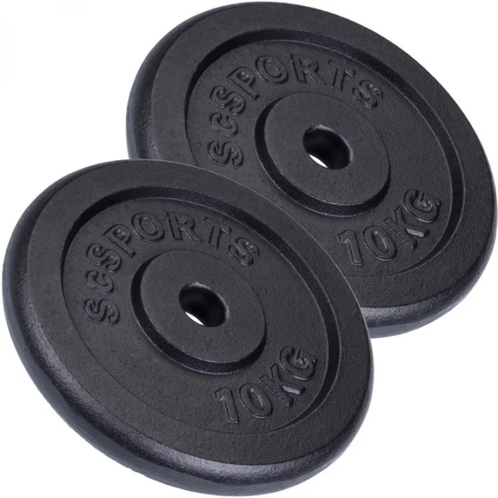 ScSPORTS valurautalevypainot 2 x 10 kg, 30 mm