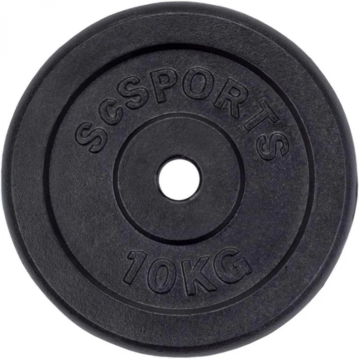 ScSPORTS valurautalevypainot 2 x 10 kg, 30 mm - Image 5
