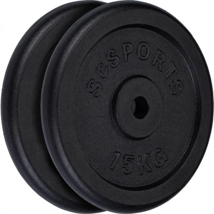 ScSPORTS levypainot 2 x 15 kg, 30 mm - Image 3