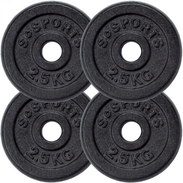 ScSPORTS levypainot 4 x 2,5 kg, 30 mm