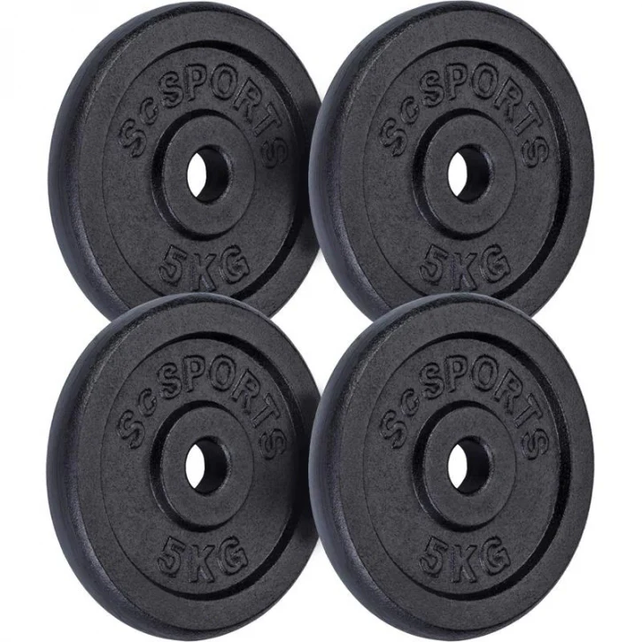 ScSPORTS levypainot 4 x 5 kg, 30 mm