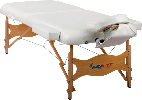 Taitettava hierontapöytä 80 cm – musta/valkoinen - Image 4