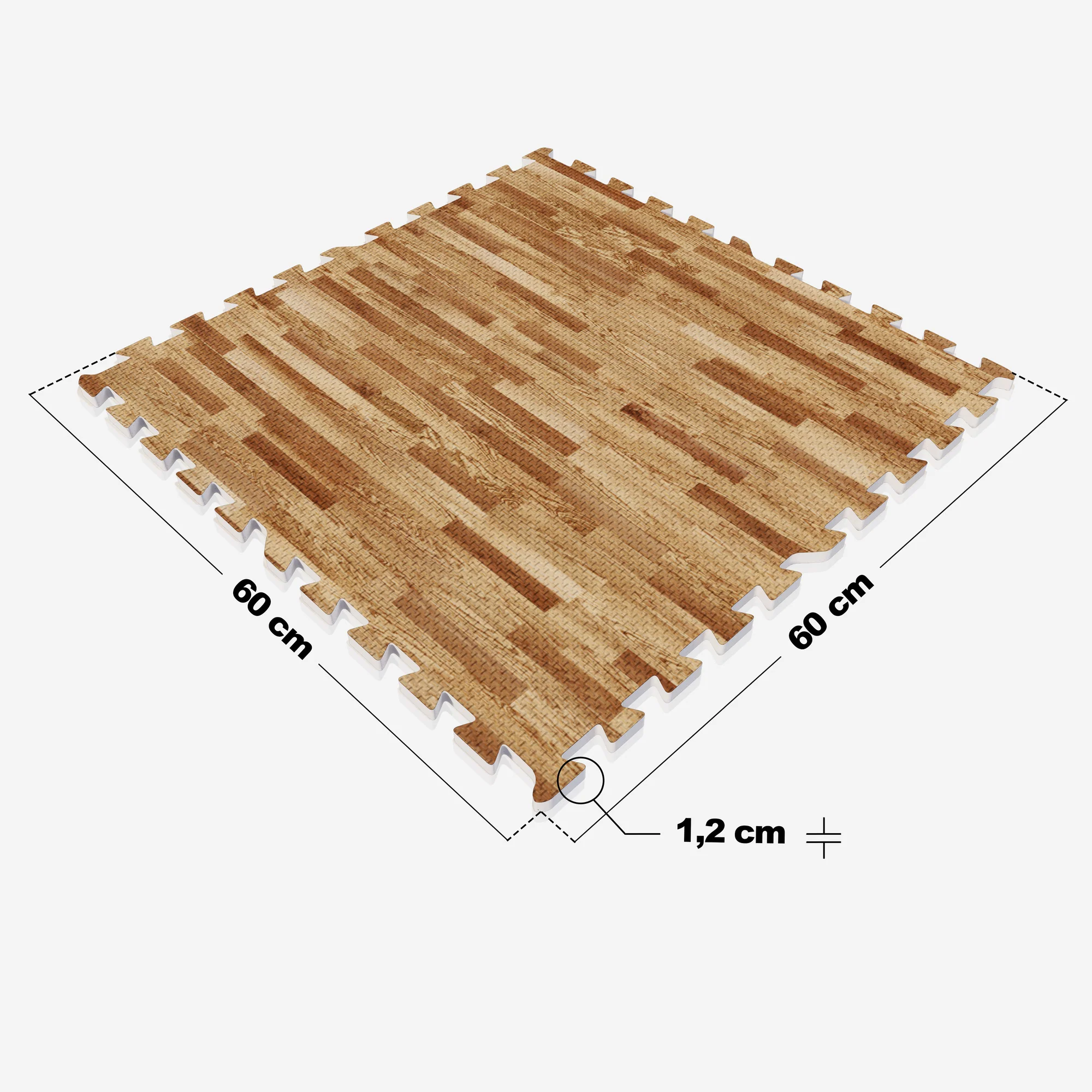 Treenimatto 8 palaa 60 x 60 x 1,2 cm puukuosi - Image 6