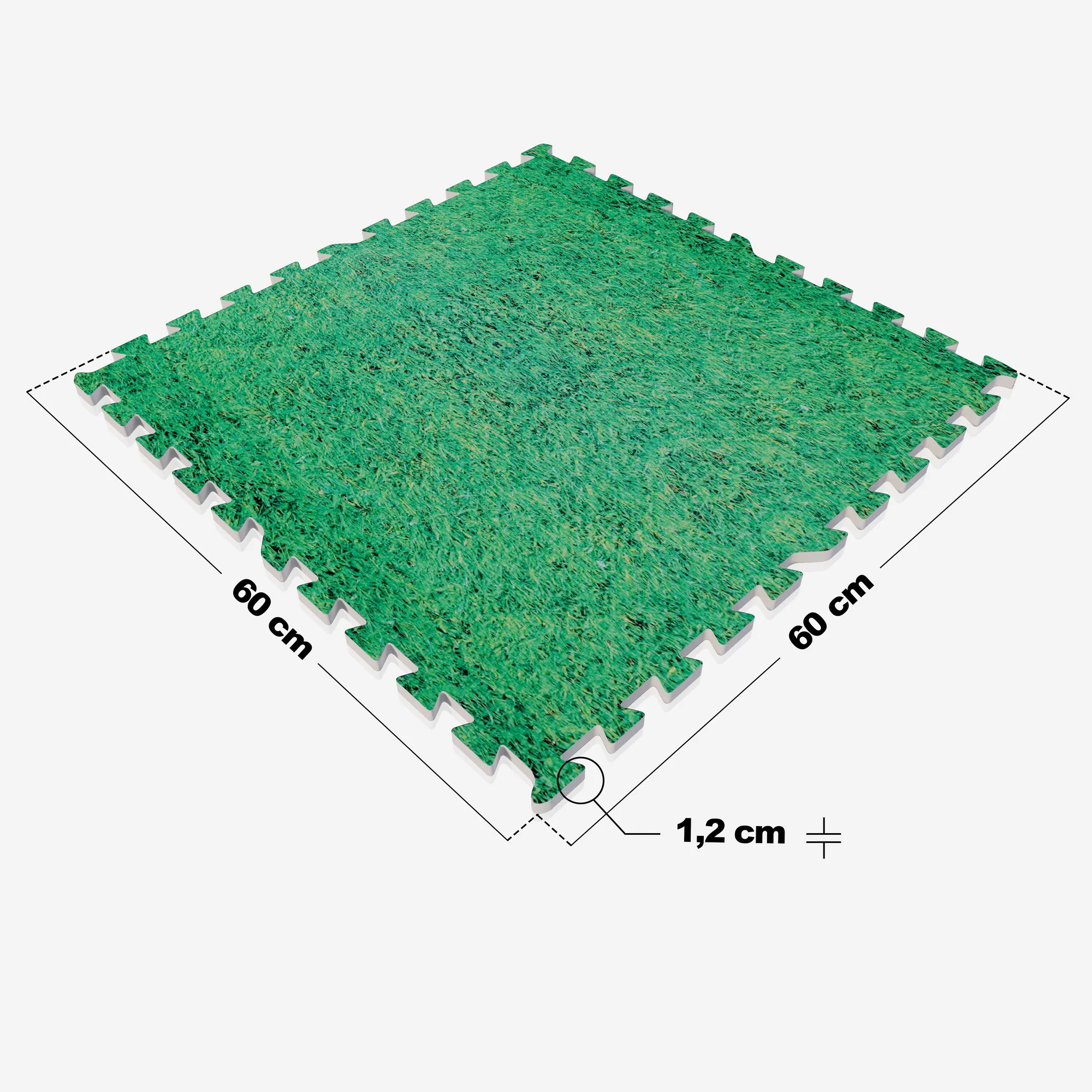 Treenimatto 8 palaa 60 x 60 x 1,2 cm ruohokuosi - Image 3