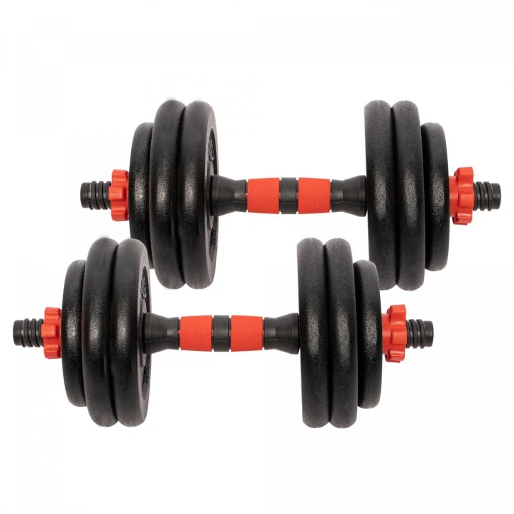 Valurautainen käsipainosetti 25 kg kierrelukoilla - Image 2